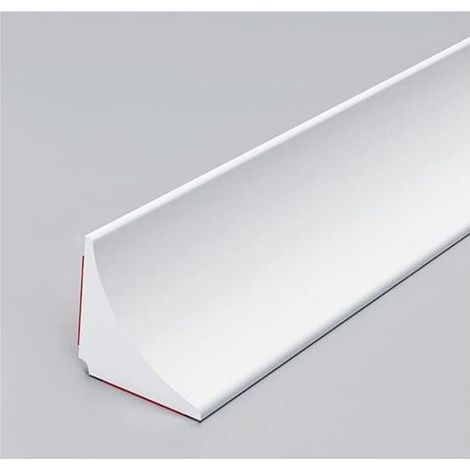 Bande d'étanchéité silicone pour salle de bain et cuisine, bande de bordure autocollante 3 mètres, bande de crédence, dimensions 1,5 x 1,5 cm, couleur blanche (1/5)