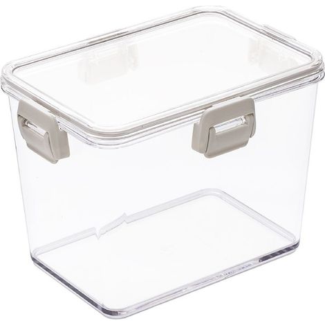 Contenitori ermetici con coperchio, grande contenitore quadrato a tenuta stagna per la cucina, ideale per farina, zucchero (1/5)