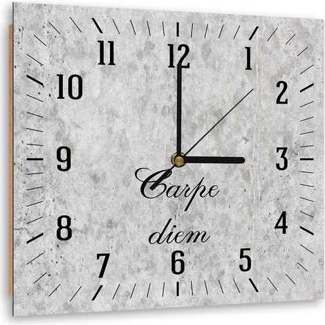 Orologio da parete, Carpe diem su una pietra leggera - 40x40 (1/5)