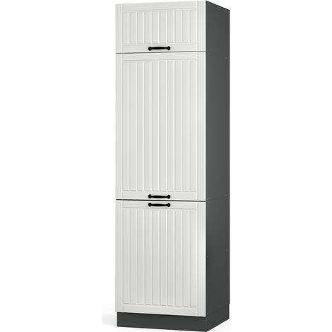 Armadio frigorifero Fame-Line, Bianco rustico, 60 cm, Vicco