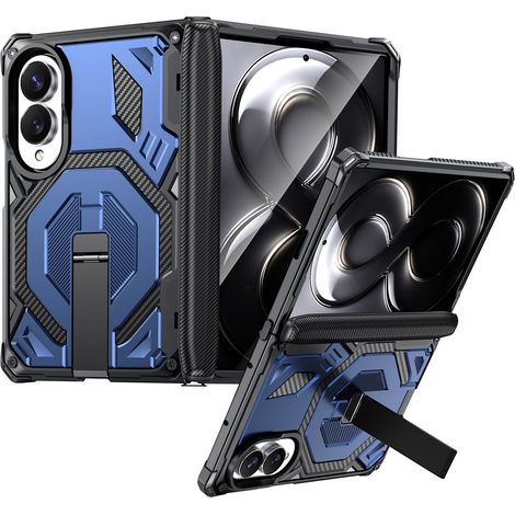 Funda protectora para Samsung Galaxy Z Fold 8, con soporte y tapa de bisagra, para MagSafe, azul. (1/5)
