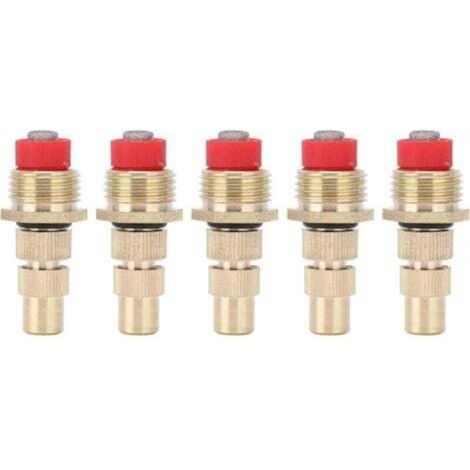 [NON UTILIZZATO] Set di 5 ugelli atomizzatori con filettatura maschio G1/2 (con filtro), ugelli a spruzzo regolabili per giardino e prato, per irrigazione e raffreddamento