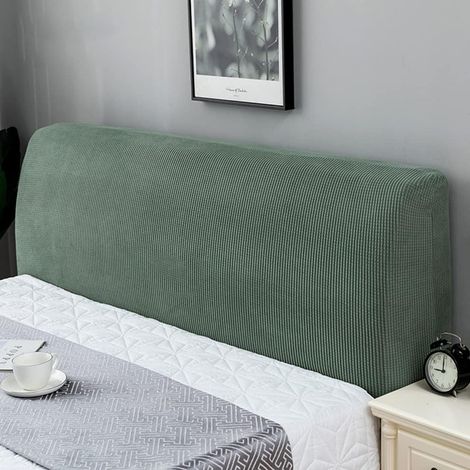 Housse de tête de lit pour lit - Housse de protection extensible - Pour tête de lit rembourrée de chambre à coucher - 180-200cm - Vert