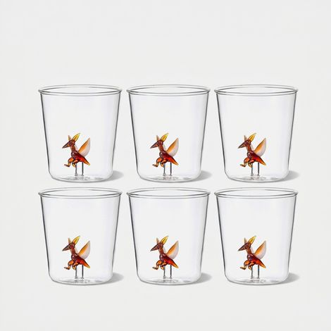Set 6 bicchieri in vetro artigianali Pterodactylus (1/2)