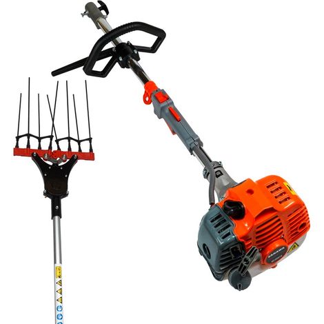 Sakawa – Récolteuse d'olives à essence 48cc – Moteur 2 temps 2.3cv – Tête automoteur double tranchant – Accessoire peigne vibreur inclus