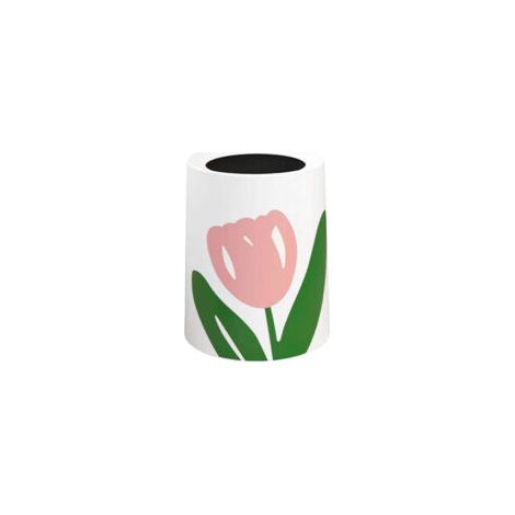 Poubelle “tulipe” ronde – Petite taille – Design décoratif moderne pour salle de bain, chambre ou bureau (1/5)
