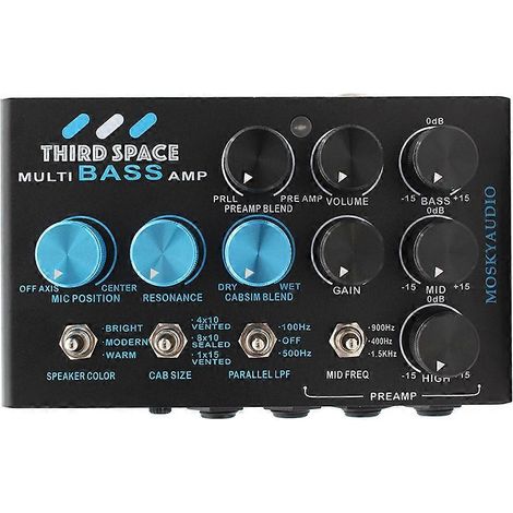 Pédale d'ampli basse multi-basse MOSKYAUDIO Third Space avec effet de simulation de baffle intégré pour basse électrique. (1/5)
