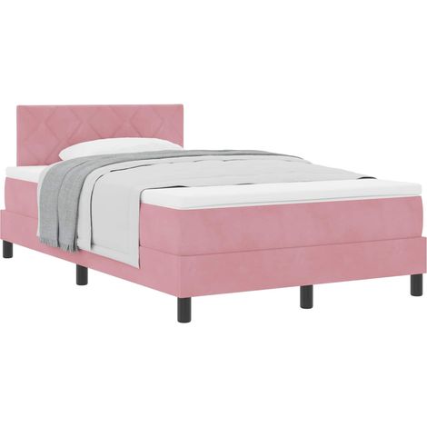 Maison Exclusive - Letto a molle con testiera Rosa 120 x 200 cm Velluto (1/5)