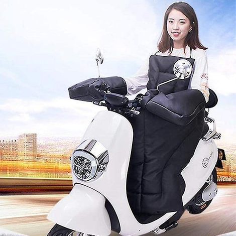 Couvre-jambes avec gants de guidon, protection thermique, coupe-vent et chaude pour l'hiver, universel, pour vélo électrique et scooter portable, haute qualité (1/3)