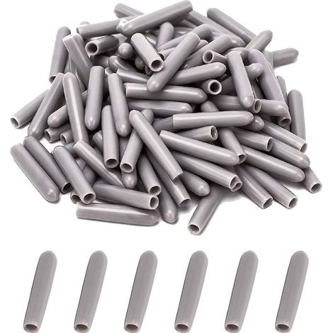 Bouchons pour lave-vaisselle [100 pièces] (gris), couvercles de panier, protections pour les picots du panier, antirouille (1/5)