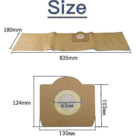 Bolsas para aspiradora Karcher WD3, juego de 5 bolsas rectas para aspiradora Karcher WD3, WD 3 Premium, edición 0619 (1/4)