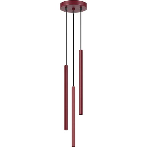 Pendelleuchten Arche burgund 3xG9 20cm Stahl Sollux (1/5)