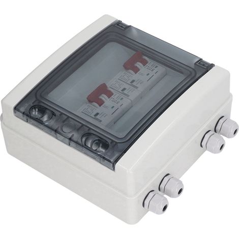 Interrupteur de déconnexion solaire DC500V, 2 entrées, Protection contre les surtensions, boîte de combinaison PV, IP65, résistant à l'eau, 32A, 20 à 40ka (1/5)