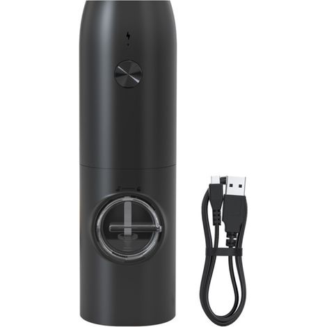 Moulin à Poivre Électrique - Batterie Rechargeable USB 300 mAh - Mécanisme en Céramique Anti-corrosion - Réglage de la Mouture - Lumière LED Intégrée - Pour Cuisine Restaurant Camping - 1 Pièce (1/5)