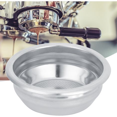 58 mm Einzel-Doppel-Porenfilterkorb für halbautomatische Kaffeemaschine, bodenloser Grifffilter (Doppelfilter) (1/5)