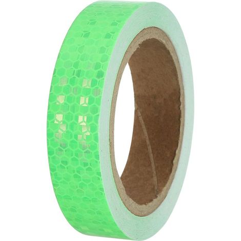 Nastro riflettente 2 cm x 10 m – Impermeabile, ad alta visibilità, verde, per rimorchi, camion, biciclette (1/5)