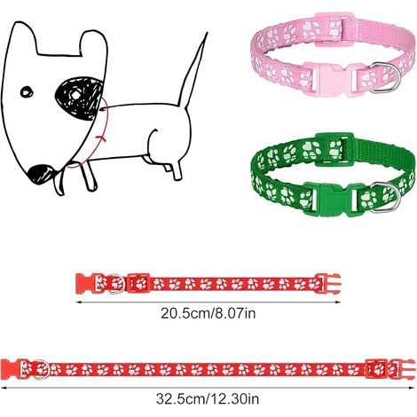 Collier Réglable Nylon pour Chiot Chaton Animal Identification (1/4)