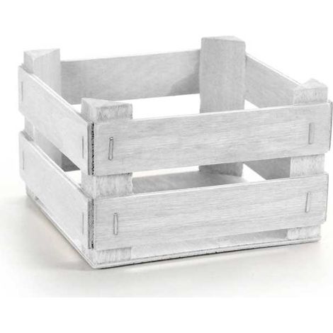 CASSETTA PORTA OGGETTI DECORATIVA 12.5 X12.5 X 7.8 CM BIANCA (1/2)
