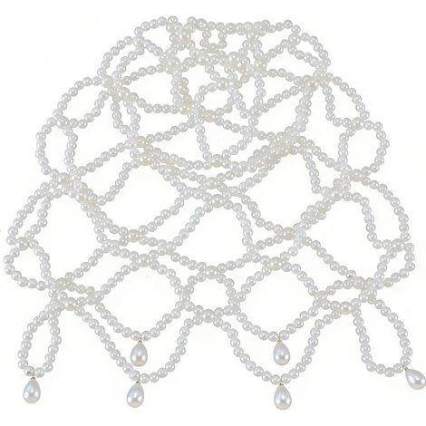 Chapeaux, accessoires de tête vintage, perles artificielles simulées, chaîne de tête, bandeau de mariée, bijoux argentés bohèmes pour femmes, soirée, boîte de nuit, bal de promo (1/5)