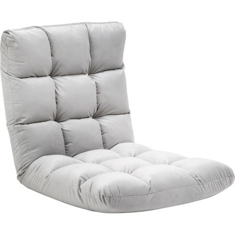 Fauteuil paresseux convertible SACHA gris (1/5)