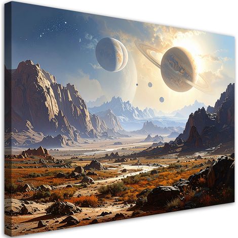 Bilder Planeten Weltraum Berge Natur 30x20 (1/5)