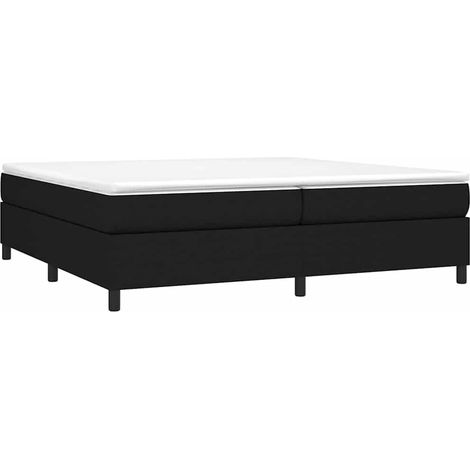 Struttura Letto a Rete a Molle Nero 200x200 cm in Tessuto vidaXL