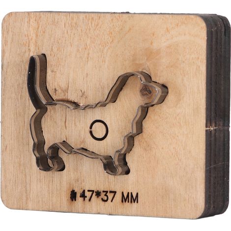 Découpe Emporte-Pièce Chien Cuir Pochoir Artisanat Outil 47x37mm pour Papier Caoutchouc (1/5)