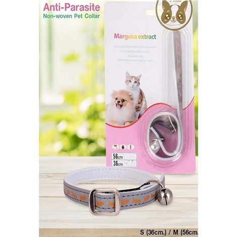 TrAdE Shop Traesio - Collare Repellente Margosa Naturale 56cm Per Cani Gatti Anti Zecche Parassiti -