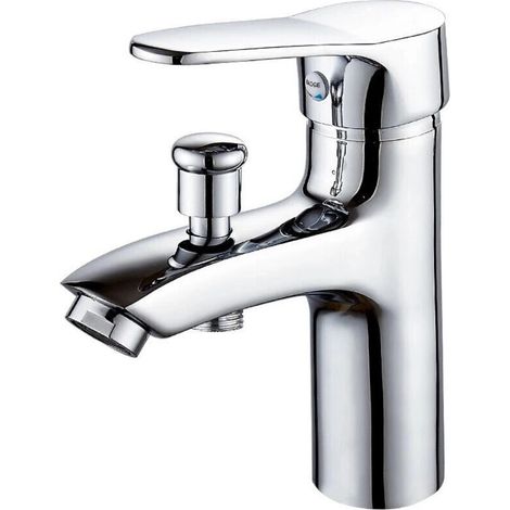 ALLIANDISRobinet de baignoire, robinet mitigeur monotrou pour eau chaude et froide, mitigeur de douche en alliage, robinet de douche de salle de bain (1/4)