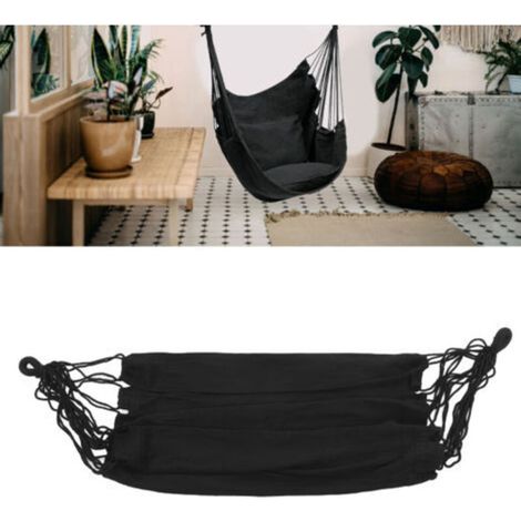 Chaise hamac suspendue jusqu'à 330 lb d'épaisseur, 39,4 x 51,2 pouces, chaise hamac, balançoire à corde suspendue pour camping en plein air,DUBUNS (1/4)
