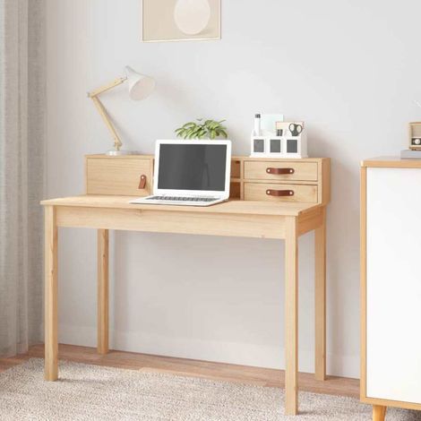 vidaXL Bureau 110x50x93 cm Bois massif Pin (1/5)