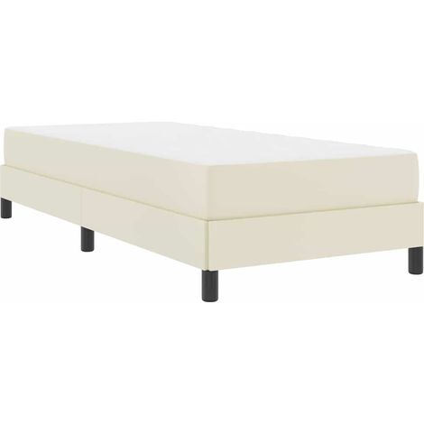 Estructura de cama con colchón Crema 100 x 200 cm tela vidaXL (1/5)