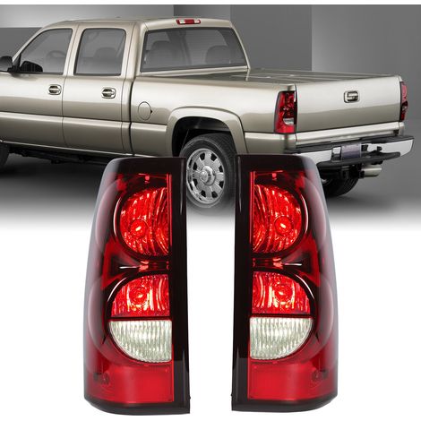 Rücklichter und Bremslichter für Pkw, Chevy Silverado 2003-2006, 1500, 2500, 3500, GM2800174 (schwarzer Rand), Übergewicht. (1/5)