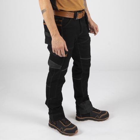 VICENTE PANTALON DE TRAVAIL 1389 Noir , Camel 46 (1/5)