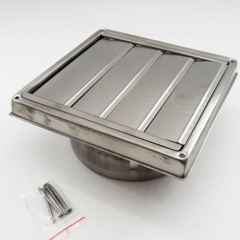 Sortie d'air en acier inoxydable de 150 mm, ouverture de ventilation, conduit d'aération extérieur respirant et étanche à la pluie, grille d'aération en acier inoxydable pour climatiseur (1/5)