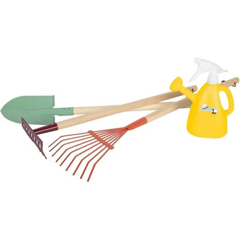 attrezzo da giardinaggio small-foot tiny garden metallo 4 pezzi