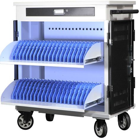 Tabletwagen für 40 Tablets - mit antibakteriellem UV-C-Licht - Safecart 40 Pro+ (1/5)