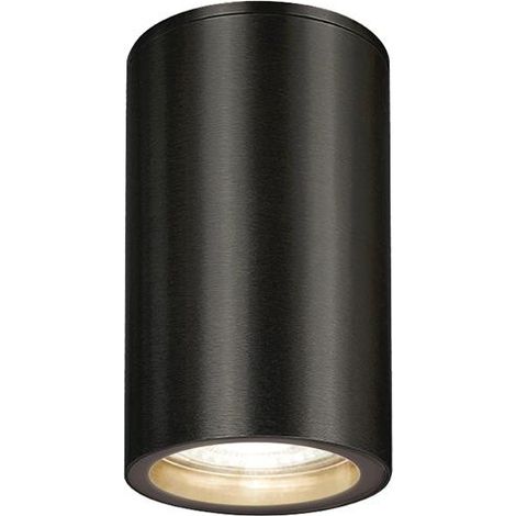 APPLIQUE DA SOFFITTO "FINE" NERA TONDA GU10 Ø6,4CM - PAPILLON (1/6)