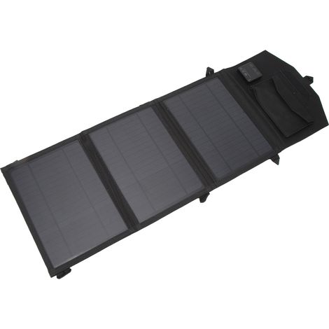 Chargeur solaire 21W étanche monocristallin ETFE pliable 3 volets 5V pour camping extérieur alimentation téléphone (1/5)