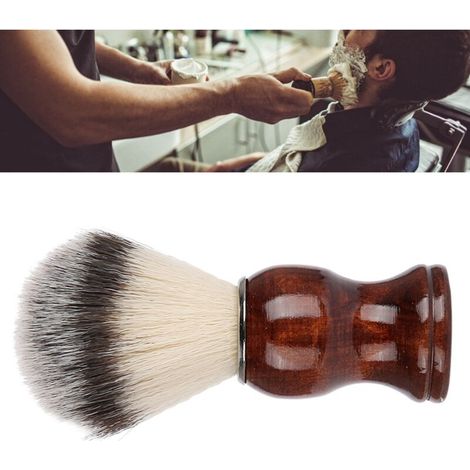 Brosse à Barbe en Bois Compacte pour Homme - Parfaite pour Voyage et Soins à Domicile