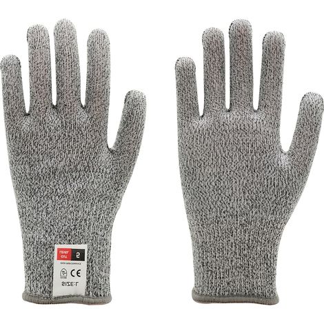 Gants anti-coupures de niveau 5 (taille L) — Matériau HPPE, résistance à l'abrasion de niveau D — Gants tricotés respirants et anti-coupures pour la protection domestique et industrielle (1/3)