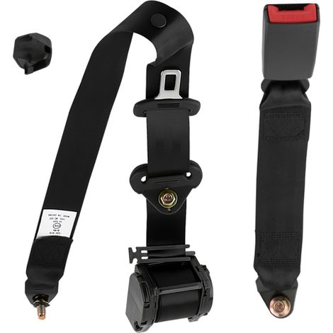 Universal 3-Point Retractable Safety Belt for Trucks, Vans, RVs, Buses, and Cars - Adjustable, Easy to Install, Enhanced Driving Safety (1/5)