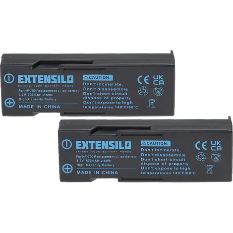 EXTENSILO 2x Akku Ersatz für Konica Minolta NP-700 für Kamera (700 mAh, 3,7 V, Li-Ion) (1/4)