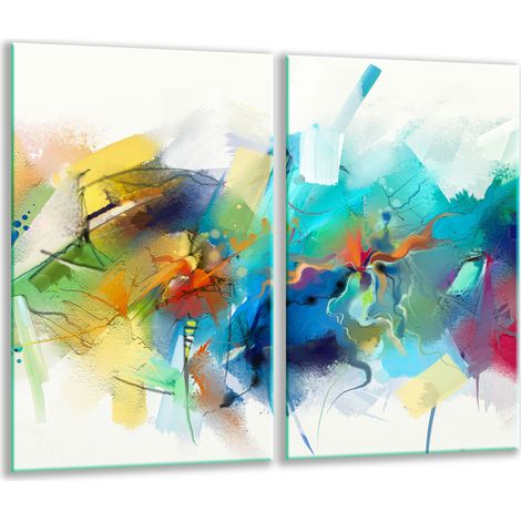 Tagliere in vetro, 2 pezzi, 30x52 cm, con diverse fantasie. (1/5)