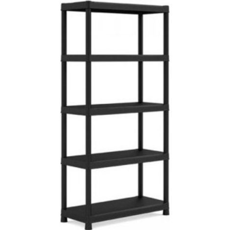 KIS Étagere de rangement Plus 90 / 40 / 5 - 90 x 40 x 182 cm - Noir (1/2)