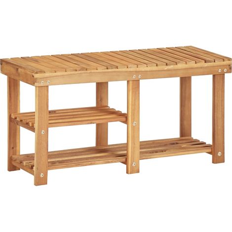 Range-chaussures 90x32x46 Bois d'acacia massif 2 (1/5)