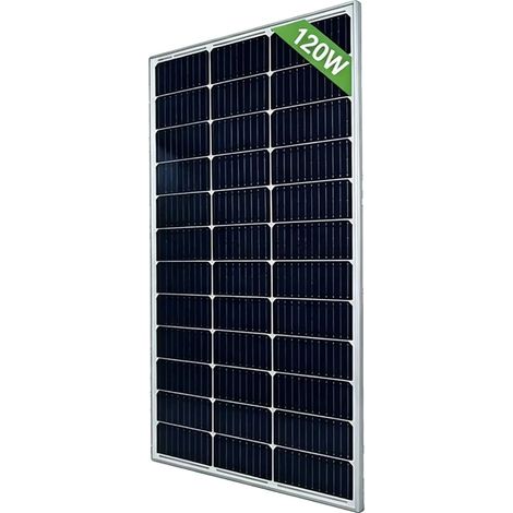 Pannello solare in vetro temperato, impermeabile e resistente, 1 pannello da 120 W (1/2)