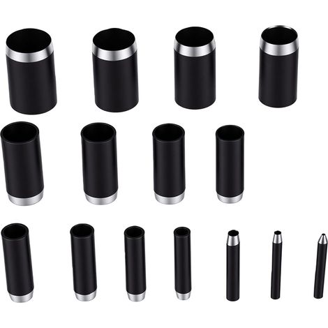 Set of 15 Round Punches, 1 to 15 mm, Steel (1/5)