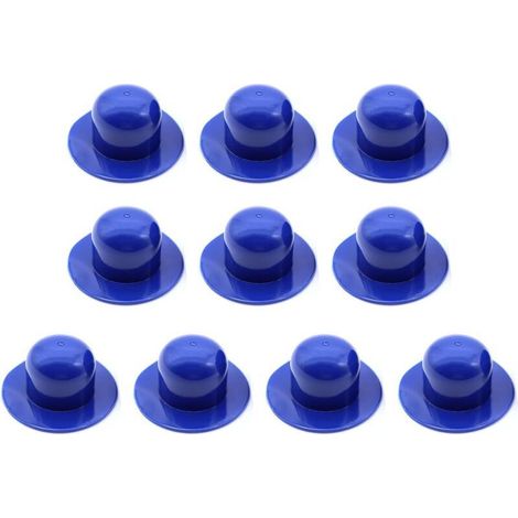 Packung mit 10 blauen Ersatzkappen für Crezuo-Schwimmbadfilter (1/4)
