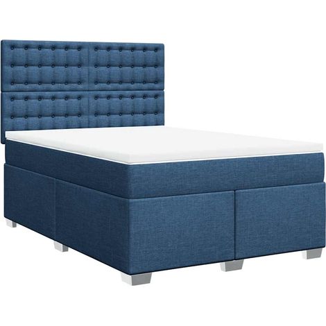 Giroletto a Molle con Materasso Blu 140x190 cm in Tessuto vidaXL (1/5)